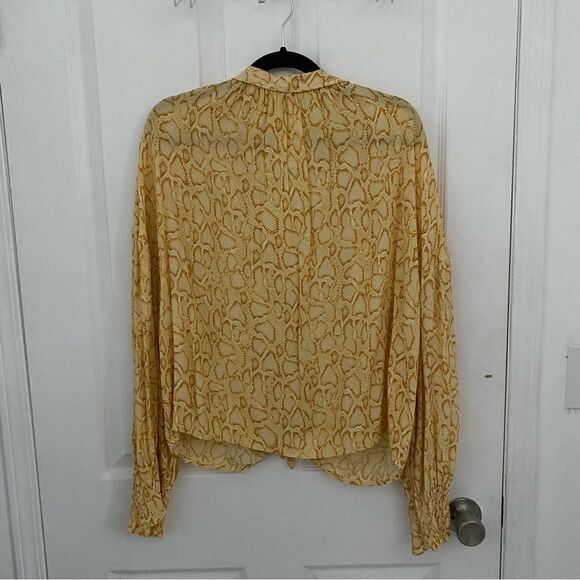 Faithfull the Brand Y2K Boho Chic Snake Print Top Sz 8 - Picture 6 of 6